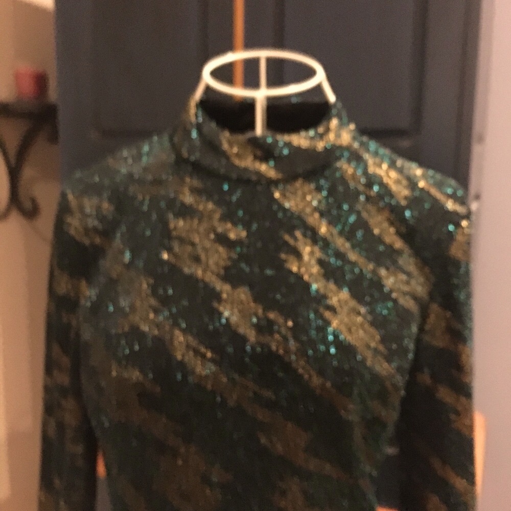 Mini tunic dress turtle neck